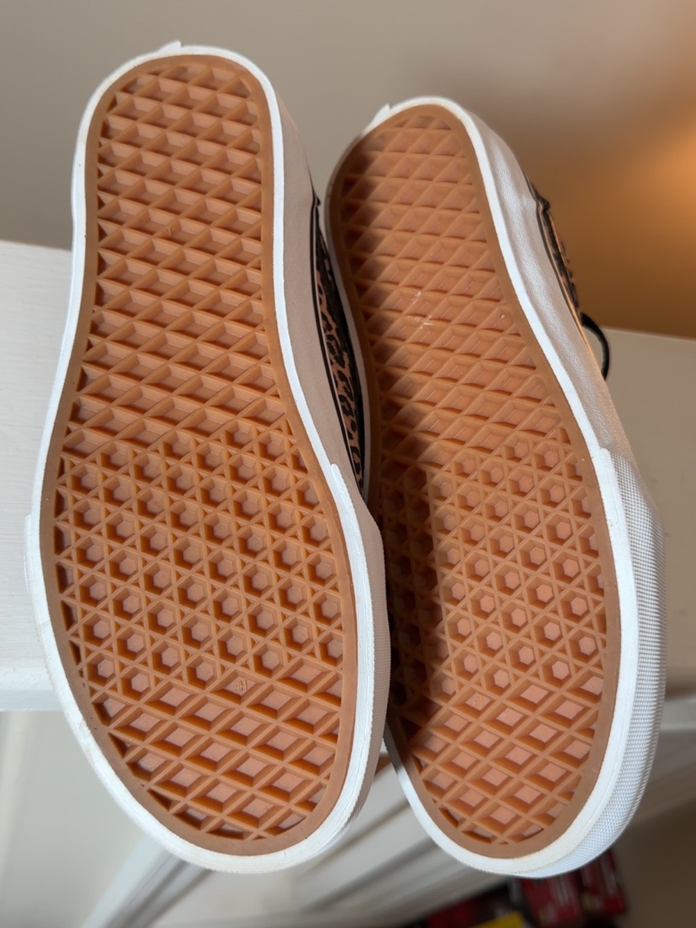 Vans Black and Leopard Print Low-Top Sneakers - Picture 5 of 6